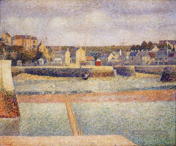 Georges Seurat œuvres - port en bessin le port extérieur de la marée basse 1888